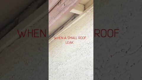 This roof leak has caused enough damage already