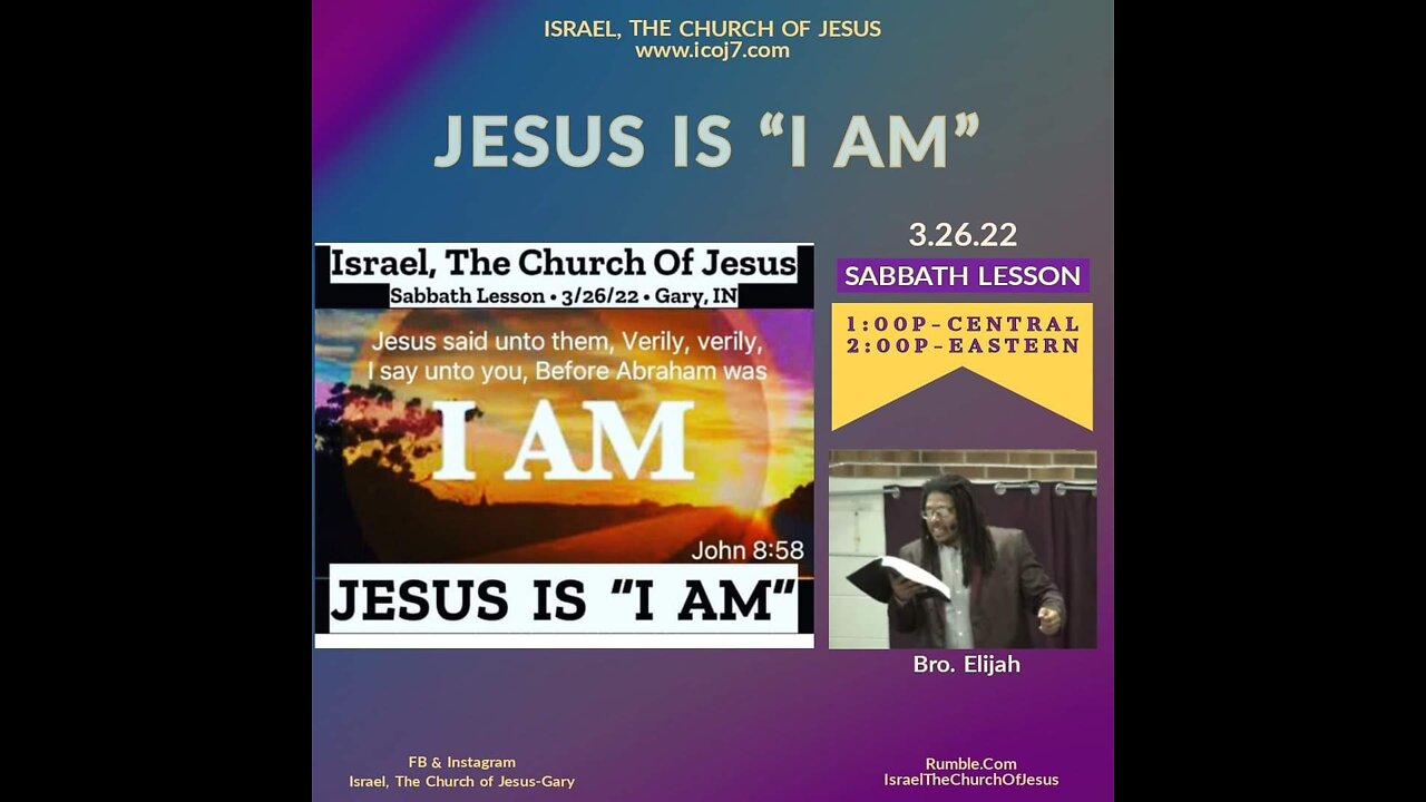 JESUS IS '' I AM ''