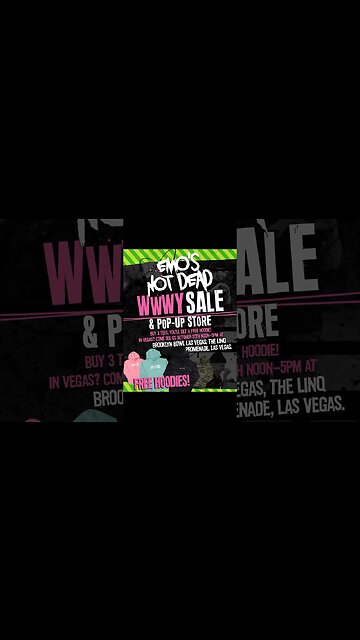 Buy any 3 tees and get a FREE hoodie this week only 🤘🖤 #emosnotdead #whenwewereyoung