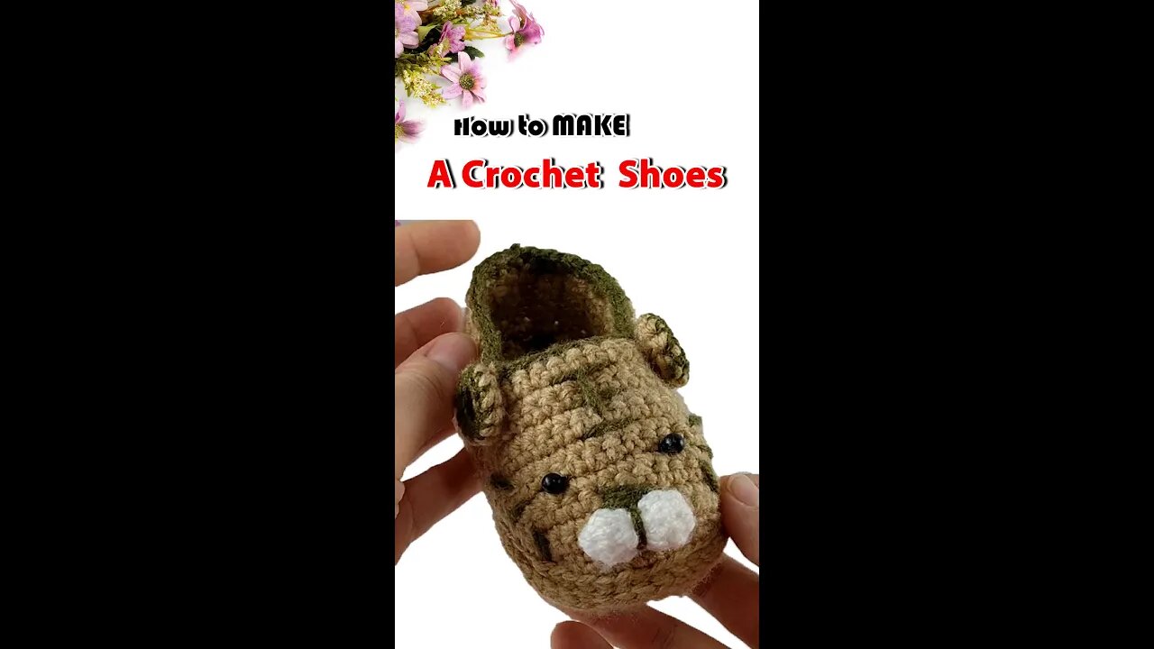 How to Make A Crochet Animal Shoes #shorts