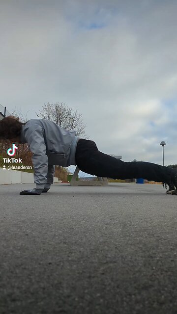 Doing spiderman pushups