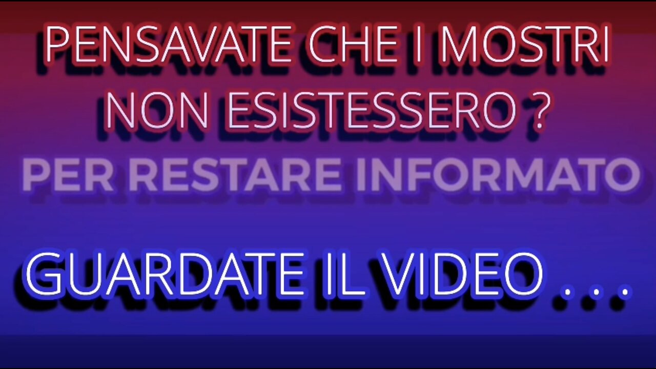 Pensavate che i mostri non esistessero❓- Guardate il Video e . . .