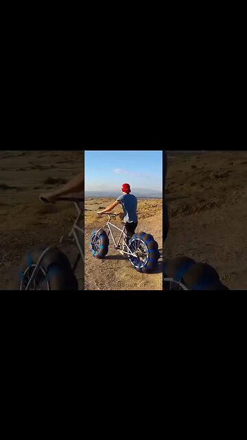 Off-road bike on giant wheels 🚲 #shorts