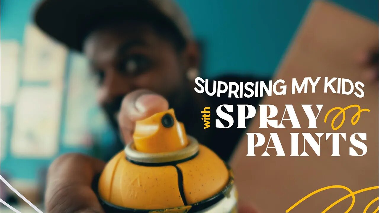 Surprising my kids with Spray paints