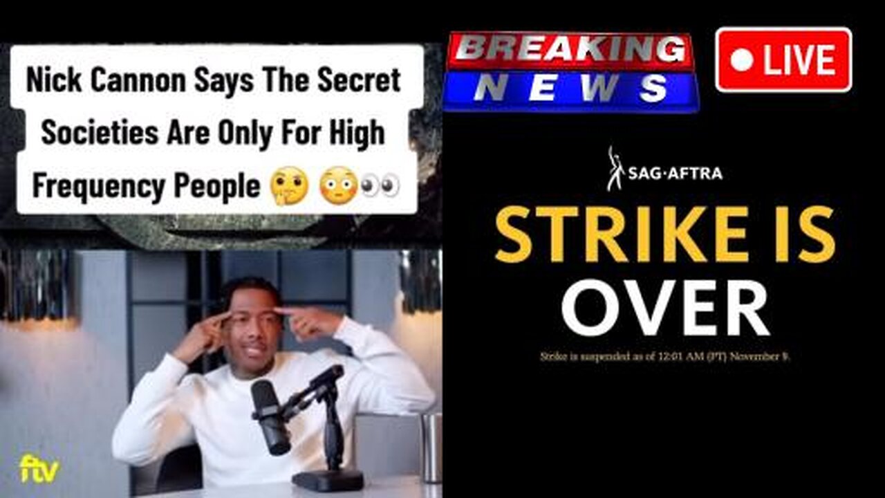 Nick Cannon Says This About Secret Societies |STRIKE OVER! Actors Strikes Deal With Major Studios