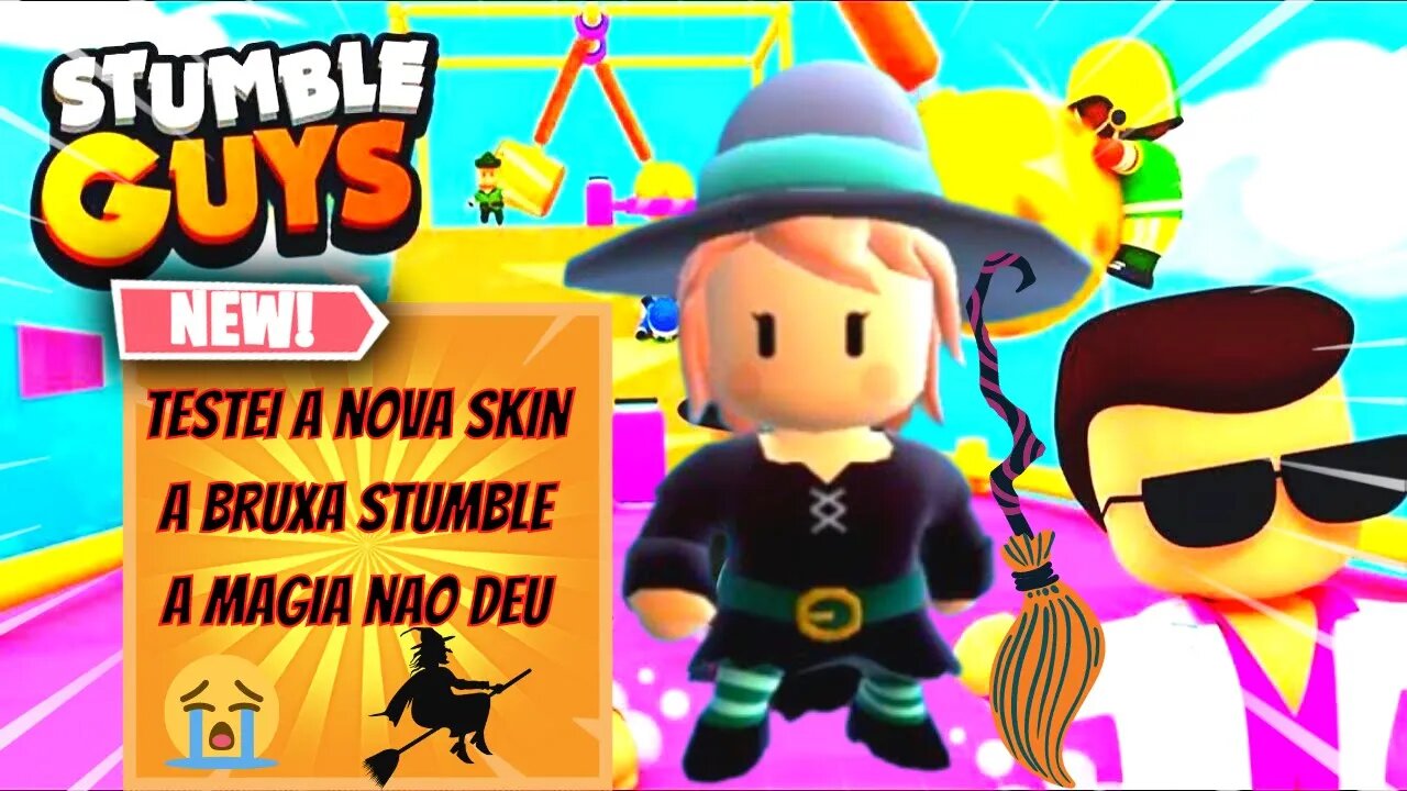 stumble guys TESTEI A NOVA SKIN DA BRUXA STUMBLE GUYS