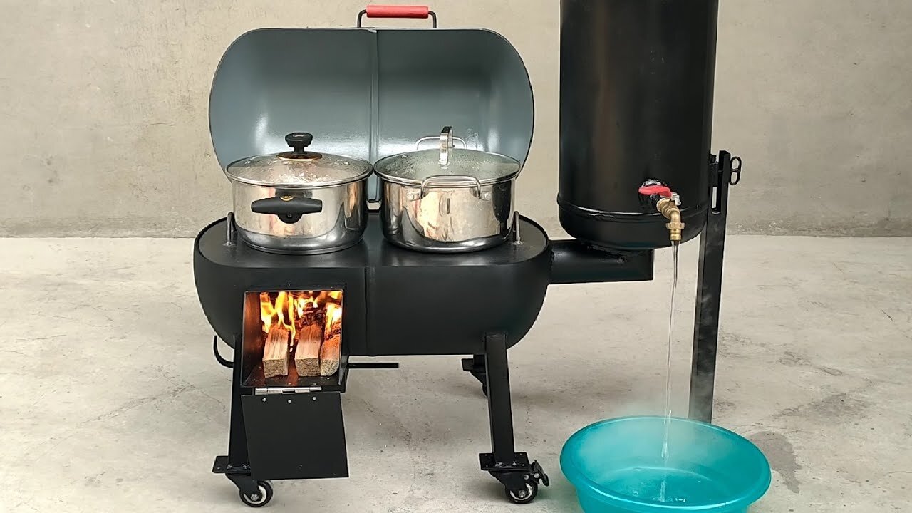 Unbelievable 4-in-1 wood stove. Can you grasp that?