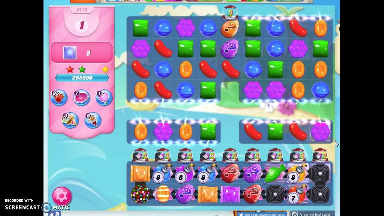 Candy Crush Level 2112 Audio Talkthrough, 3 Stars 0 Boosters