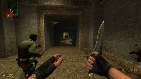 Counter Strike Source Aztec Bots #3 Just Only Knives