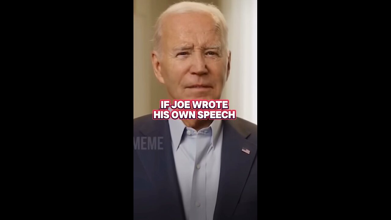 If Joe wrote his own speeches