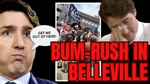 Trudeau BUM-RUSHED in Belleville!