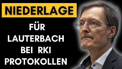 Endlich: Lauterbachs Anwälte bekommen riesige Klatsche!@Alexander Raue🙈