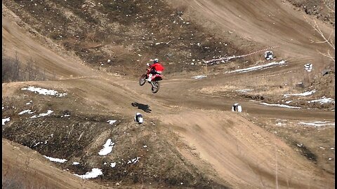 Flying motorcyclists