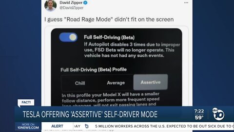 Fact or Fiction: Tesla offers assertive driving mode