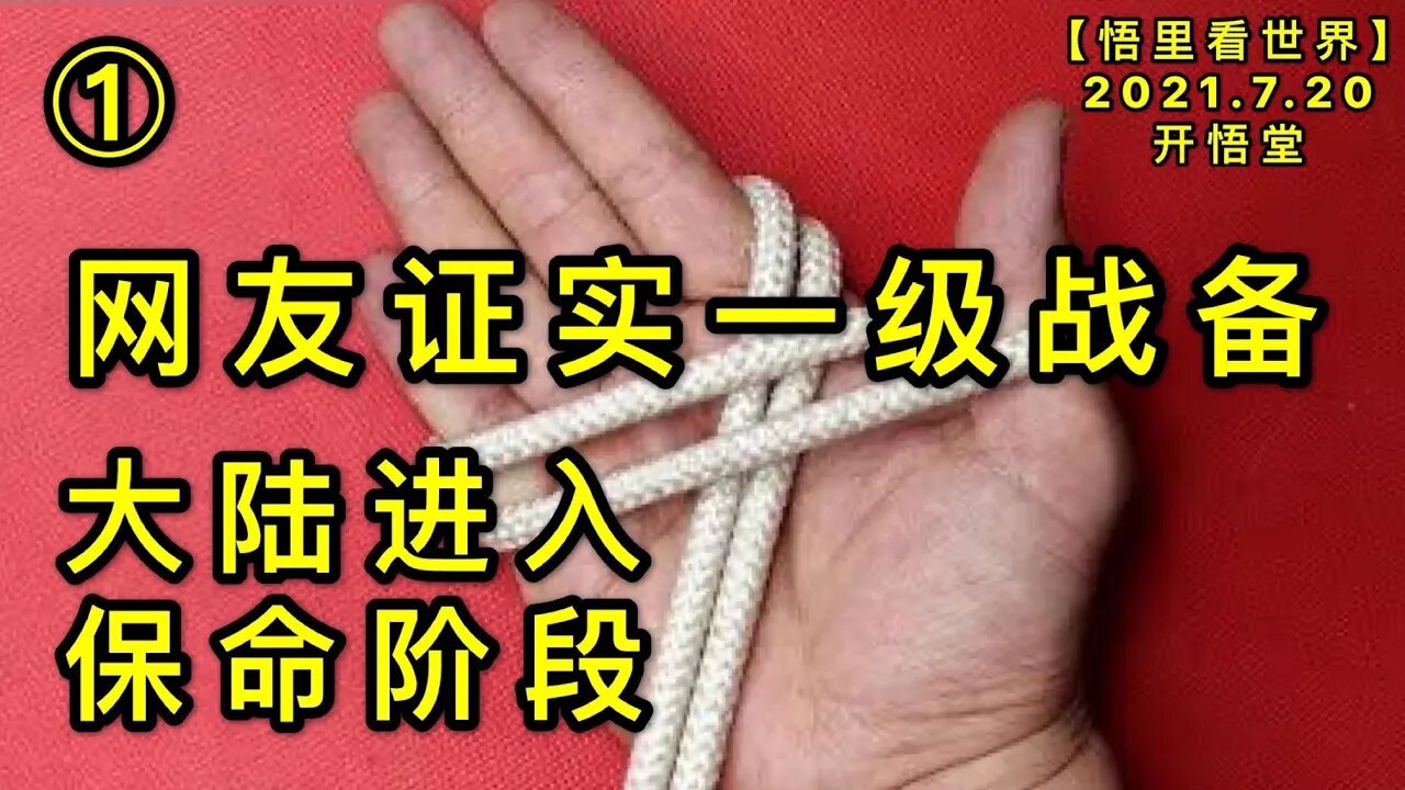 KWT2132(1)大陆进入保命阶段- 网友证实一级战备20210720-8【悟里看世界】