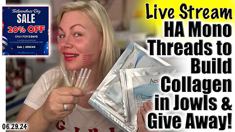 Live HA Mono Threads to Build Collagen in Jowls, GIVEAWAY & Sale! Code Jessica10 Saves ACecosm