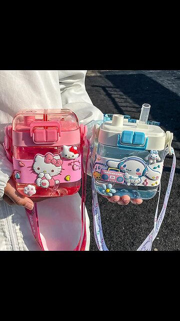 600ml Sanrio Large Capacity Water Bottle