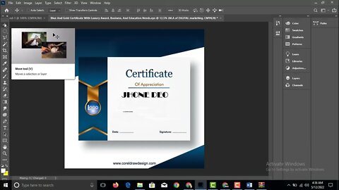 how to make certificate for degree in photoshop