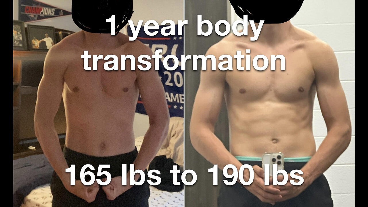 1 Year Workout Transformation | 160 to 190 Ibs