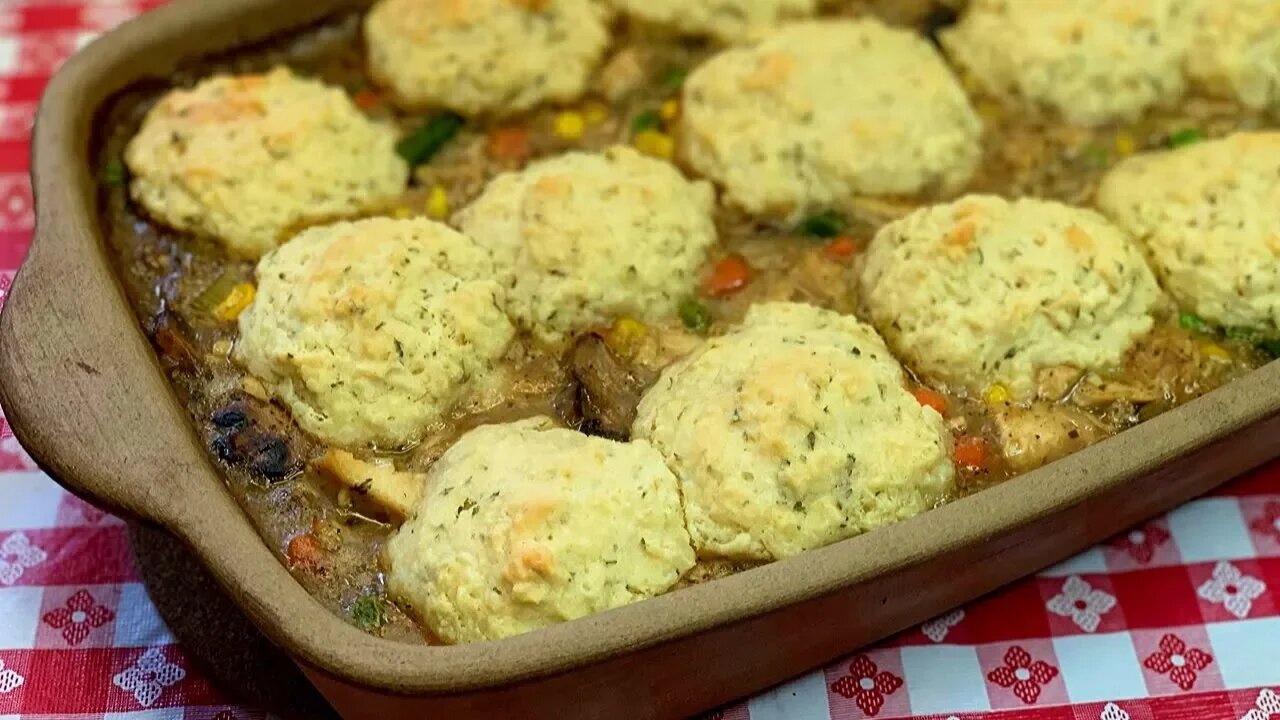 CHICKEN AND BISCUITS BAKE!! RETRO RECIPE!!