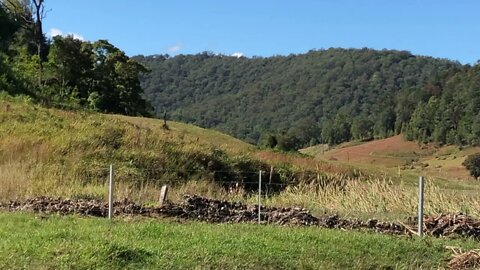 The fence is fixed after being taken down by the flood