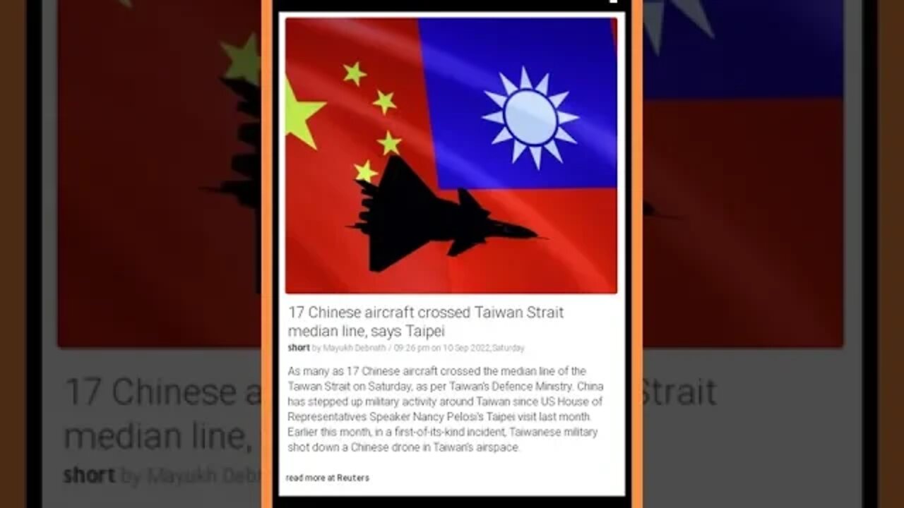 17 Chinese aircraft crossed Taiwan Strait median line, says Taipei