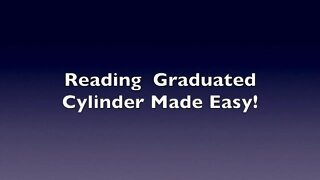 Minute Lesson - Measuring with a Graduated Cylinder Estimate Digits Made EASY!