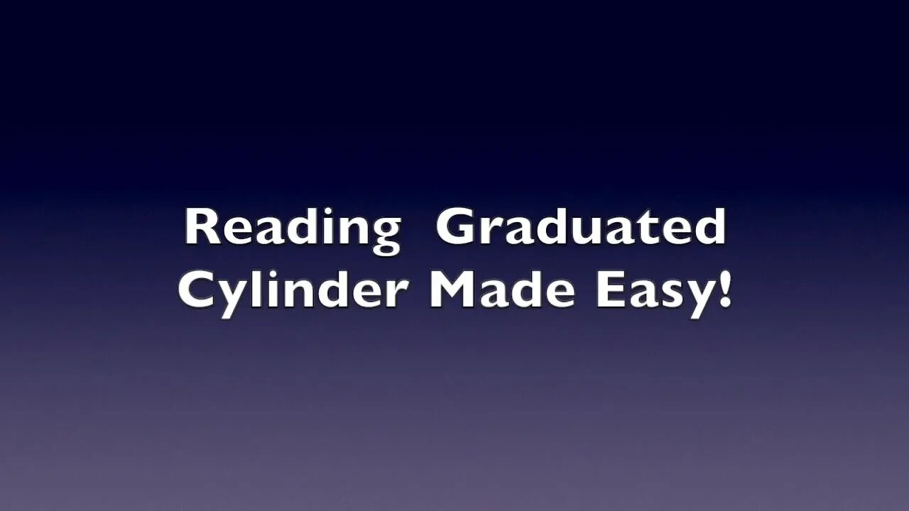 Minute Lesson - Measuring with a Graduated Cylinder Estimate Digits Made EASY!