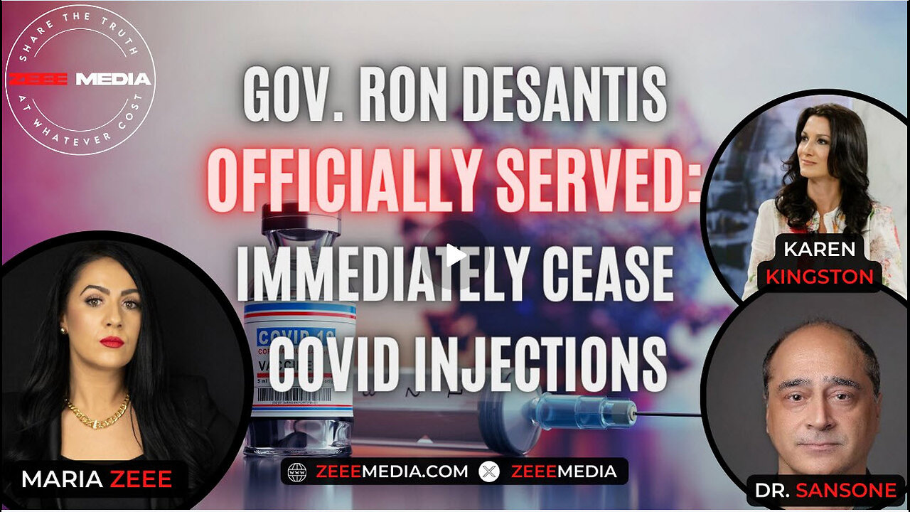 Karen Kingston & Dr. Sansone - Gov. DeSantis Officially Served: Immediately Cease COVID Injections