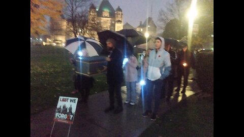 Remembrance Day freedom vigil, Toronto, Queen's Park, November 11, 2022