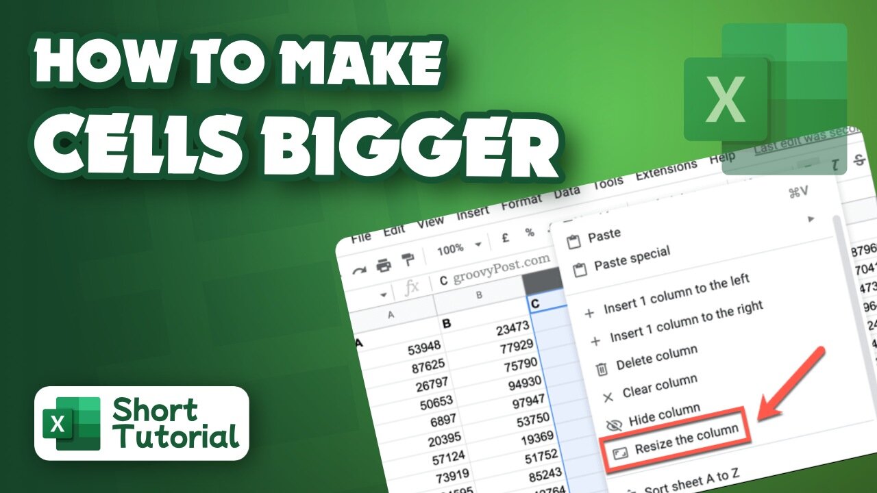 How to make cells bigger in Excel