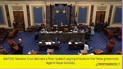 Senator Cruz delivers a floor speech paying tribute to the Texas grassroots legend Kaye Goolsby.