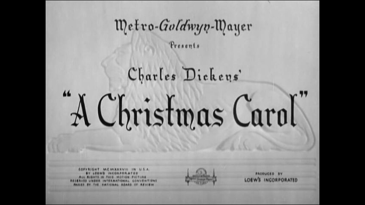 A Christmas Carol (1938) starring Reginald Owen as Ebenezer Scrooge