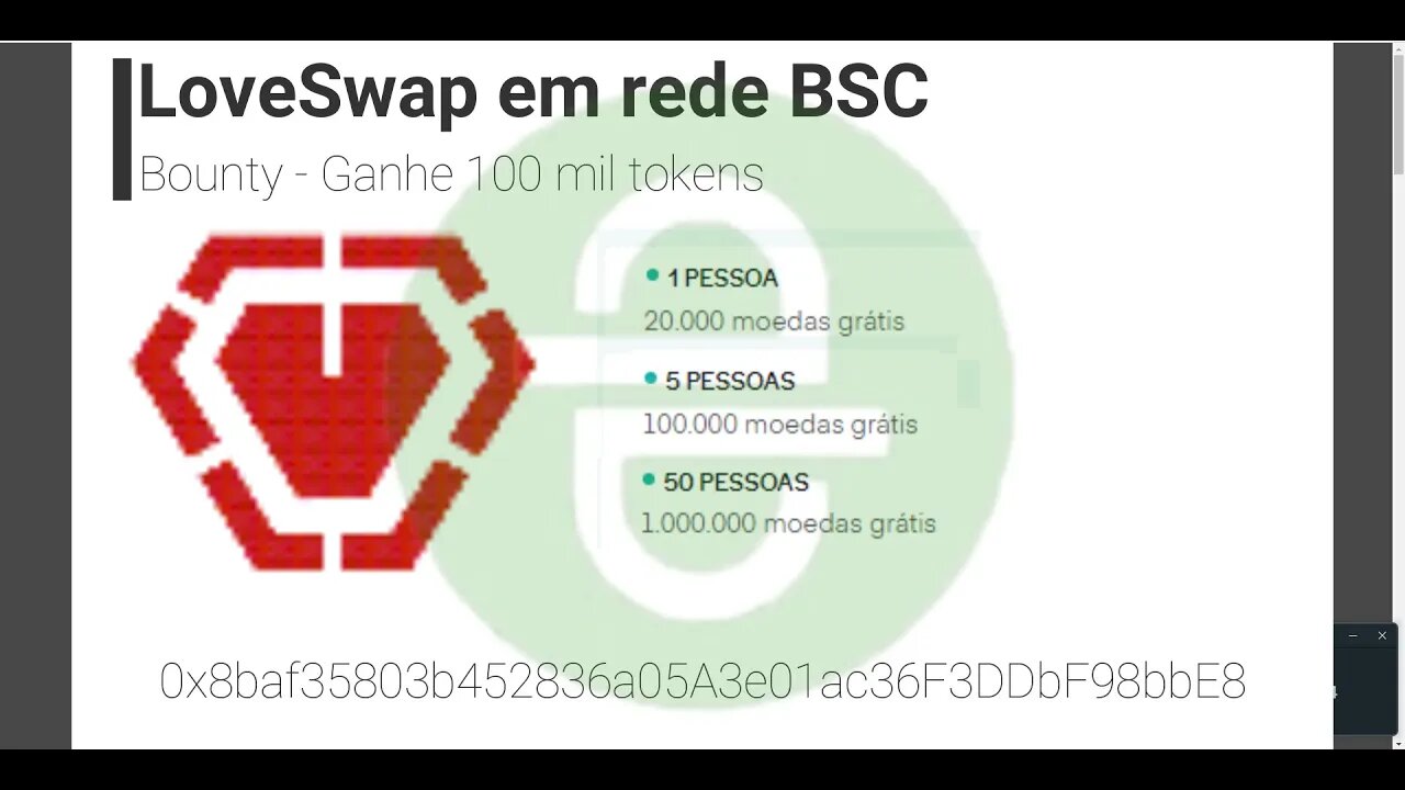 Airdrop - LoverSwap - ganhe 100.000 tokens no cadastro - 20 mil por ref, e missões no telegram