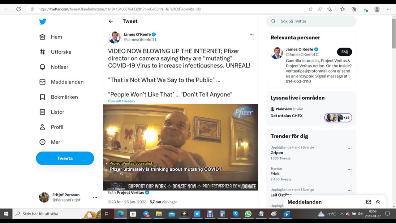 Pfizer director on camera saying they are “mutating"