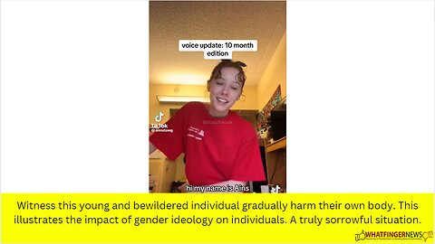 Witness this young and bewildered individual gradually harm their own body.