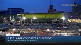 1st large concrete pour at Wisconsin Center project