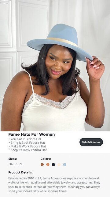 Fame Hats For Women Collection