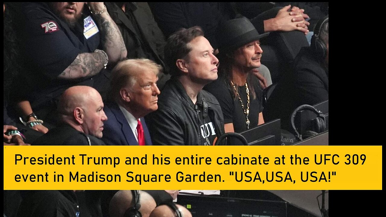 Trump and his cabinet greeted at Madison Square Garden with chants of 'USA, USA, USA!'