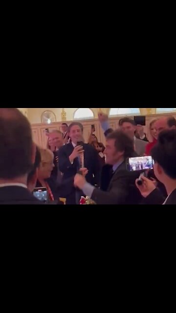 Javier Milei doing the Trump dance