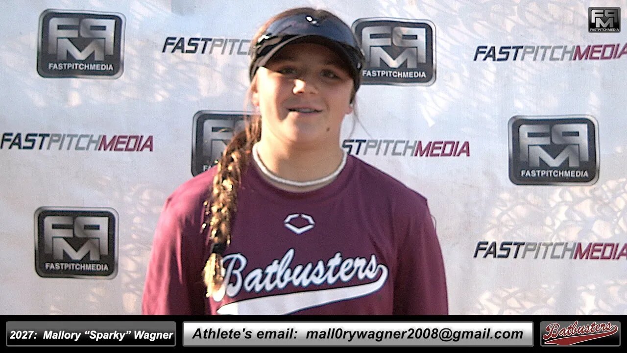 2027 Mallory “Sparky” Wagner 4.0 GPA - SS & Catcher Softball Recruiting Skills Video- Batbusters