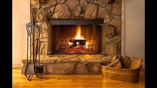 Deep sleep relaxing fireplace winter