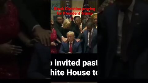Black Christian Pastors praying for president #Trump in #Jesus Name