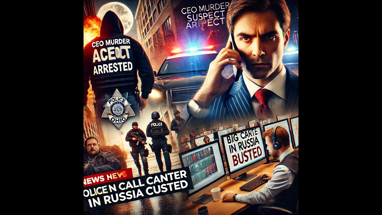 CEO murder suspect arrested. Police in Ohio comment on hate crimes. Big call center in Russia busted