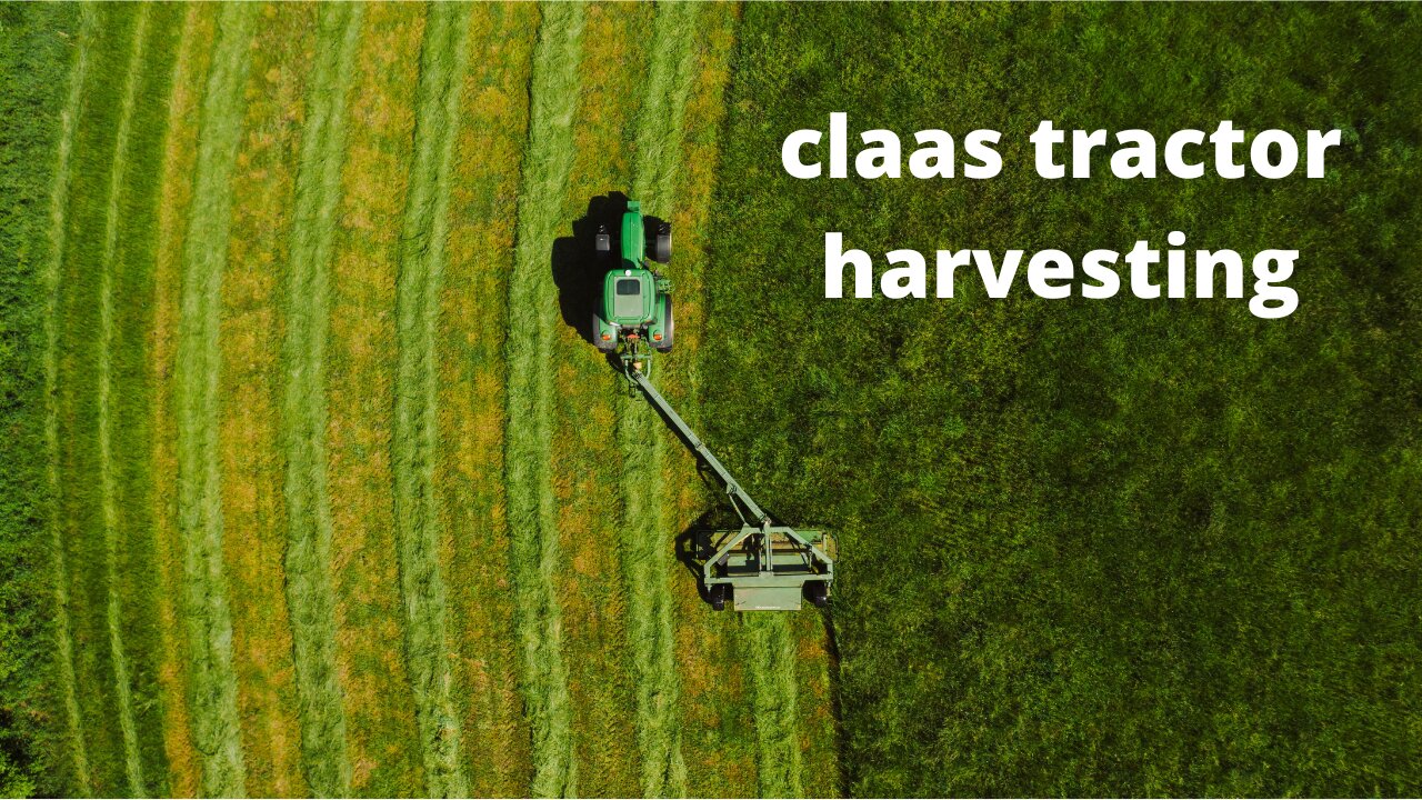 claas tractor harvesting