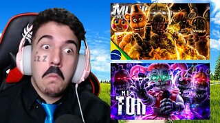 2 EM 1 | Rap do Five Nights at Freddy's (PARTE 1 e 2) QUEIME COM SEUS ERROS | ISSO ACABA AQUI REACT