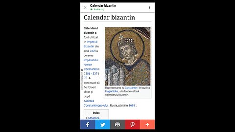 Calendarul Bizantin al Sv. Constantin cel Mare