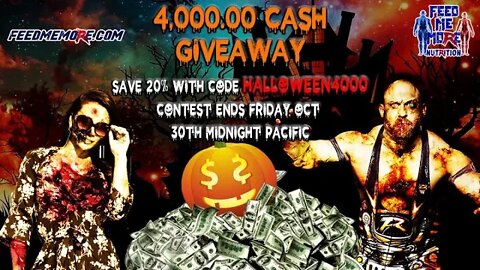 Ryback's Feed Me More Nutrition 4K Cash Halloween Giveaway