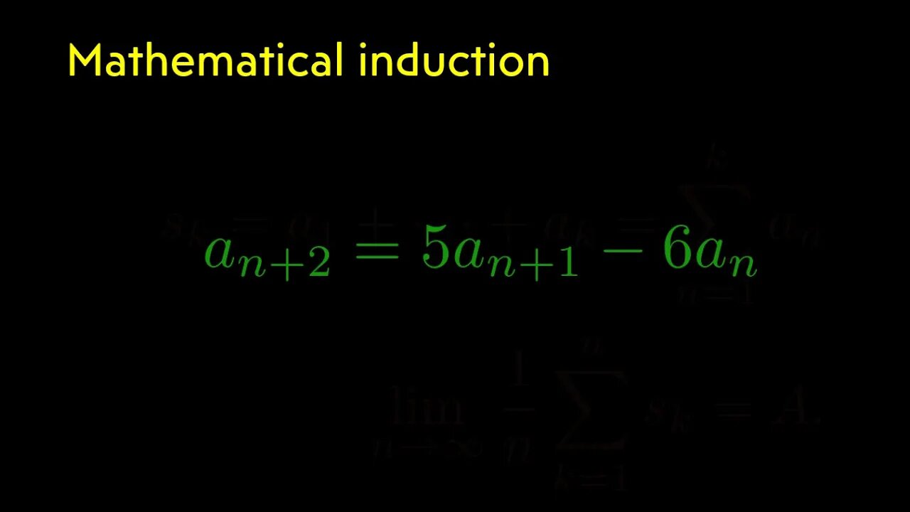 a_{n+2}=5a_{n+1}-6a_{n} Mathematical induction