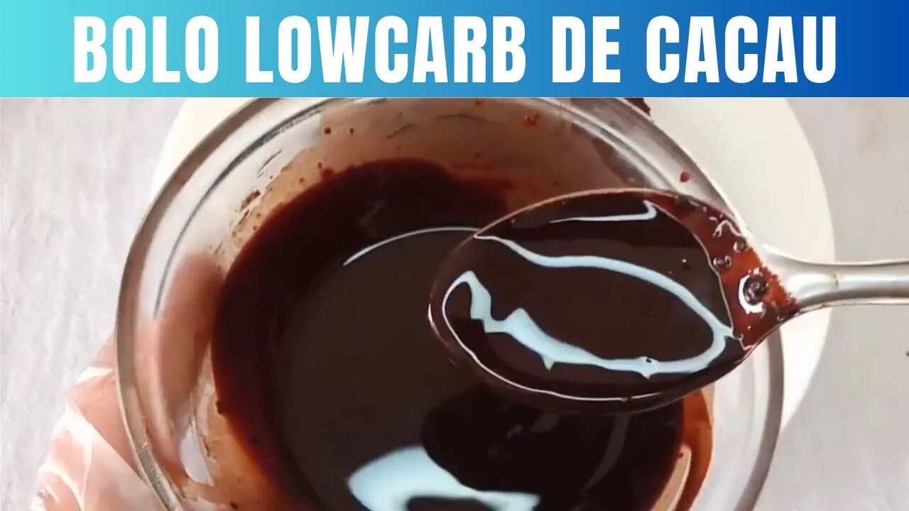 Receita de Bolo Low Carb de Cacau Receita Fácil, Deliciosa e Saudável.